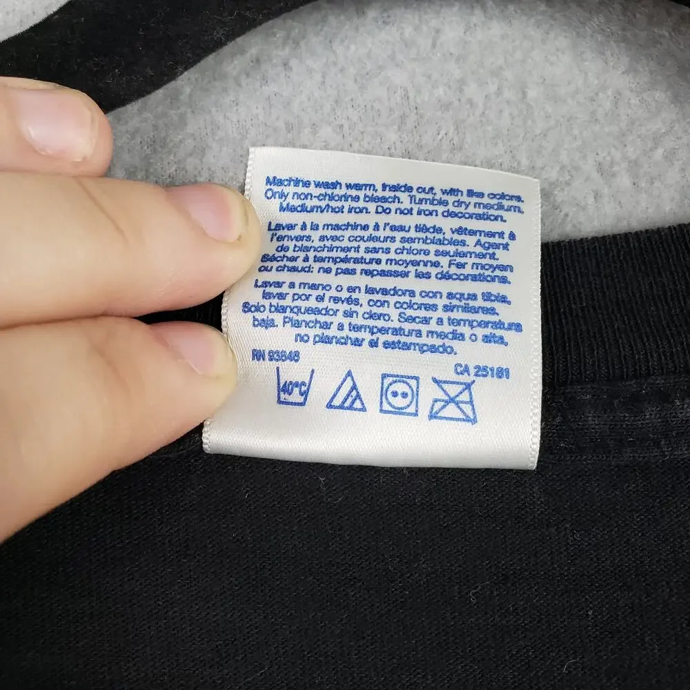 Y2K Campus Chaos Black Graphic Tee Money Good Napster Bad Cop Humor 2000 Size XL - Picture 7 of 8